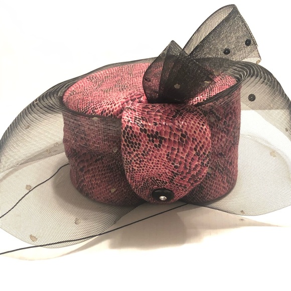 Donna Vinci Accessories - Donna Vinci Couture Rhinestone Snake Church Hat